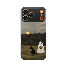 Halloween Ghost And Black Cat | Premium Printed Phone Case